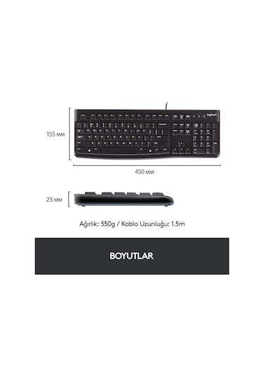 Logitech MK120 SET Q TR SIYAH Klavye 920-002560