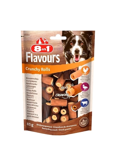 8in1 Flavours Crunchy Rolls Köpek Ödülü 85 G