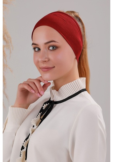 Sihirli Yapışkanlı Kaymayan Bandana Spor Bone Bordo Bordo