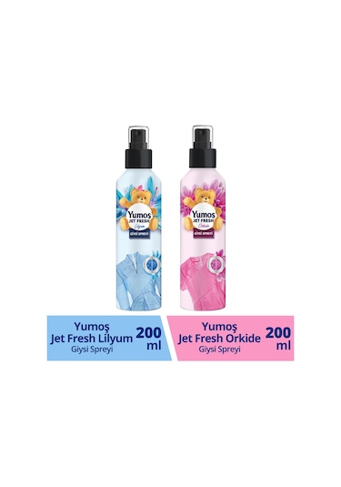 Yumoş Jet Fresh Orkide 200 ML + Jet Fresh Lilyum Giysi Spreyi 200 ML