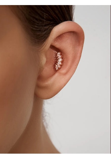 Zoloto Russkih 925 Ayar Gümüş Kademeli Heliks Piercing Altın Kaplama 47325309 Altın