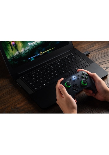 8bitdo Ultimate 2c Kablosuz 2.4g Oyun Kolu Pc Android Hall Effect Joystick Transparan Black