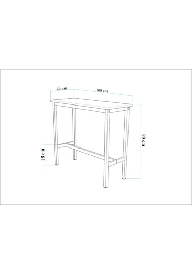 Esyala Riva Dikdörtgen Masa Karina Beyaz