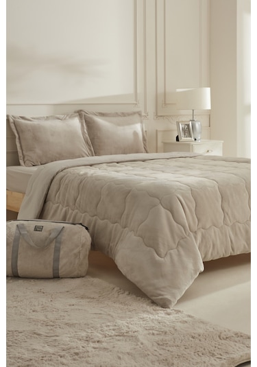 Karaca Home Flufy Çift Kişilik Soft Dream Comfort Set Bej Bej
