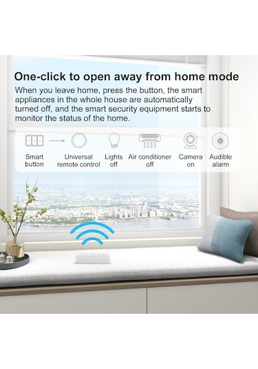 Maiyame Zigbee Akıllı Kablosuz Anahtar 3 Yollu, Tuya Uygulaması İle Kontrol, Tıklama/çift Tıklama/uzun Basma Fonksiyonları, Akıllı Senaryo Oluşturma
