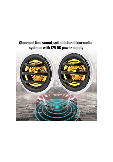 Reedark 12v 150w Araba Hoparlörü 2 Adet - Sentetik Metal Kapağı, Saf Bakır Bağlantı, Kolay Kurulum - 80hz-22khz Frekans Aralığı
