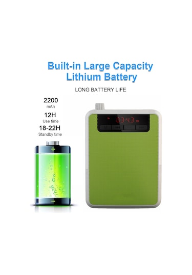 Jms Taşınabilir Kablolu Mikrofonlu Kulaklık Bel Bandı İle Şarj Edilebilir Şiddet Ses Amplifikatörü