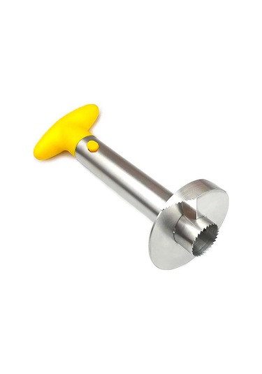 Sarı 1 Adet Paslanmaz Çelik Kullanımı Kolay Ananas Soyucu Aksesuarları Ananas Dilimleme Meyve Bıçağı Kesici Tart Dilimleme Mutfak Gereçleri Sarı