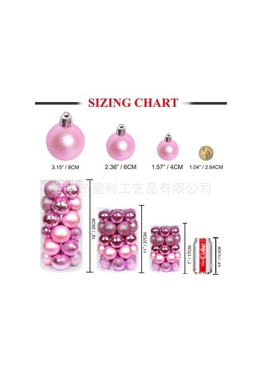 Novahub Şık Ve Dayanıklı 4cm34 Noel Topu Seti, Yeşil Ağaç Süsleri, Ev Dekorasyonu İçin Mükemmel