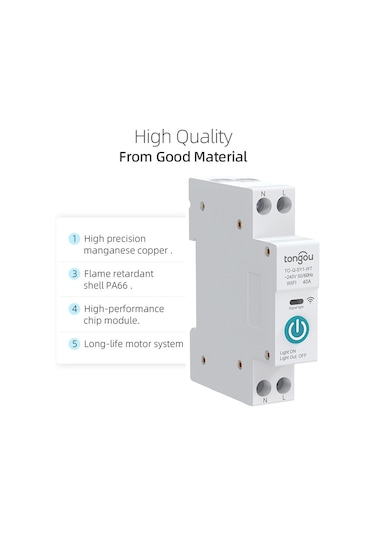 Tuya Wifi Akıllı Devre Kesici Kablosuz Uzaktan Kumandalar Çok Renkli