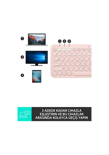 Logitech K380 Bluetooth Multimedya Türkçe Q Klavye