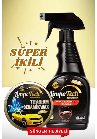 Limpotech Tıtanıum Seramik Wax 150 Ml /seramik Katkılı Hızlı Ve Pratik Cila 500ml Waxcila