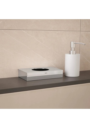 Hijyen Poşetlik, 13 X 2.5h X 9cm - Parlak Paslanmaz Çelik Parlak Paslanmaz Çelik