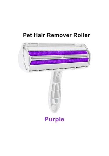 Evcil Hayvan Tüy Çıkarıcı Rulo - Kendi Kendini Temizleyen Tabanlı Köpek Ve Kedi Kürk Sökücü - Verimli Hayvan Tüy Alma Aracı - Mobilyalar İçin Mükemmel Mor
