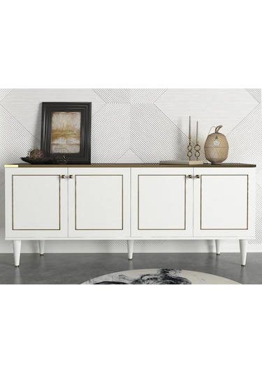 Dekorister Exclusive Ravenna Konsol Beyaz-Mermer