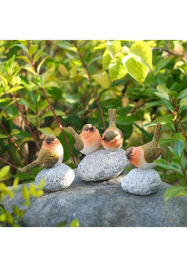 Suntek Kuş Heykeli Taş El Sanatları Reçine Heykel Dolap 95x9x12cm