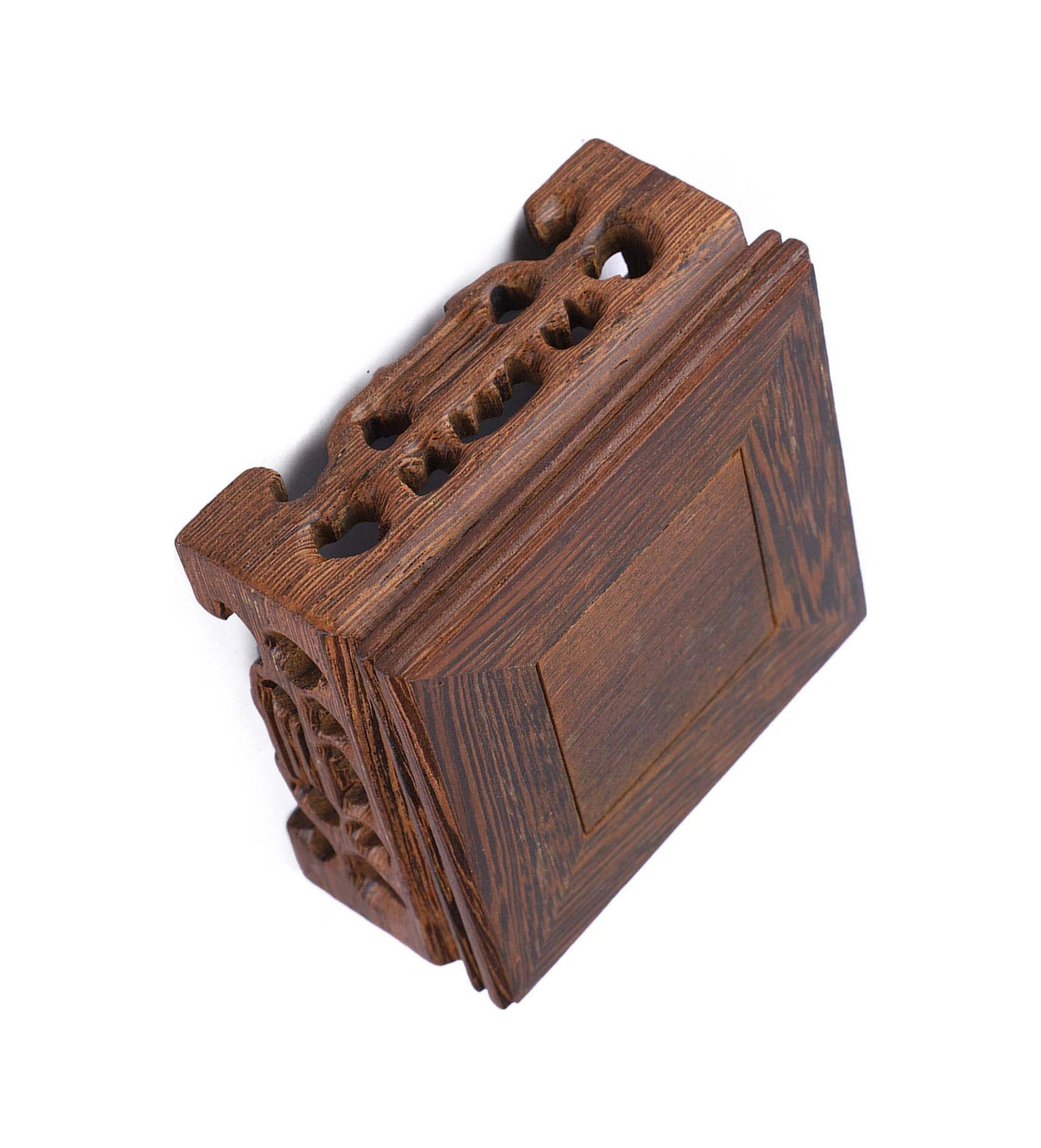 Konesam Ahşap Retro Masaüstü Dekorasyon Tabanı - Vazalar, Fincanlar, Pencereler İçin Pratik Taşınabilir 10x10x3.7 Cm