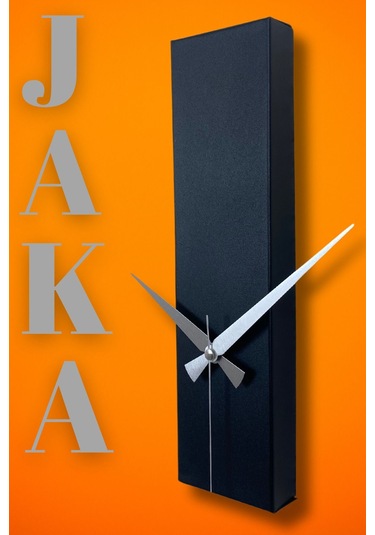 Jaka Model Dekoratif Metal Akar Sessiz Mekanizmalı Duvar Saati 34 9,5 Cm Siyah