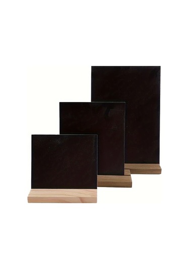 Xuweiwei 1 Adet Vintage Kara Tahta Mesaj Panosu - L Ahşap Tabanlı Dayanıklı Ofis Kafe Dekor