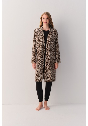 Suwen Leo Robe Sabahlık Sh264036151293 Leopar Desenli