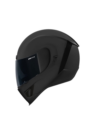 Icon Airform Dark Kapalı Motosiklet Kaskı Mat Siyah