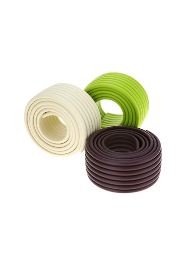 Yaleker Bebek Güvenlik Bariyeri - Mobilya Köşe Koruyucu Yumuşak Sünger Şerit 2 Metre Çok Renkli