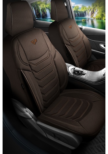 Kahve Panda Manavgat Serısı Lakos Kumaş Oto Koltuk Kılıfı - Tam Set