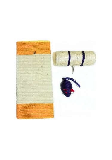 Fare Oyuncaklı Rampalı Kedi Tırmalama Tahtası 17 x 38 CM