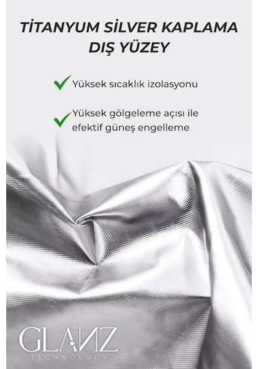 Glanz Oto Katlanabilir Güneşlik Şemsiye Ön Cam Gölgelik 145 - 79