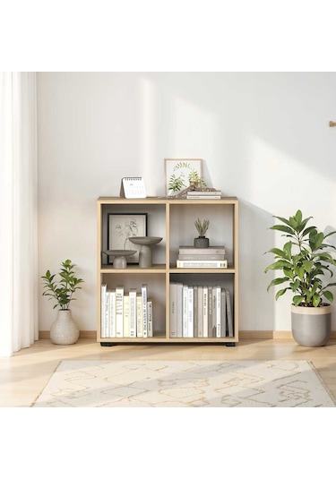 Cubic Kitaplık Florida Meşe 70x72x30 Cm Kahverengi