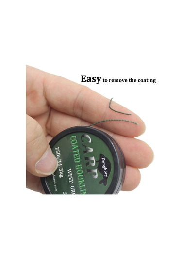 Siyah 1 Adet 5m Sazan Olta Kanca Bağlantı Sazan Kaplı Hooklink Örgü Hattı Saç Teçhizatı İçin 25ıb Sazan Kaba Olta Takımı