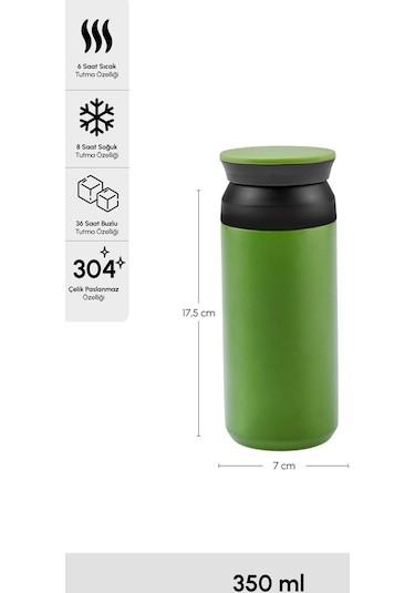 Karaca Rainbow Çelik Sızdırmaz Termos Yeşil 350 ml