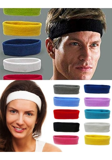 Havlu Sporcu Ter Bandı Kafa Bandı Headband Tenis Saç Bandı