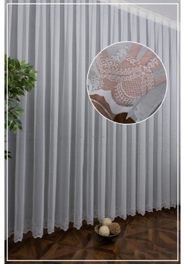 Fon Perde Gri Renkli Renk Geçişli Değrade Sağ/sol Takım Tül Fon Perde BEYAZ