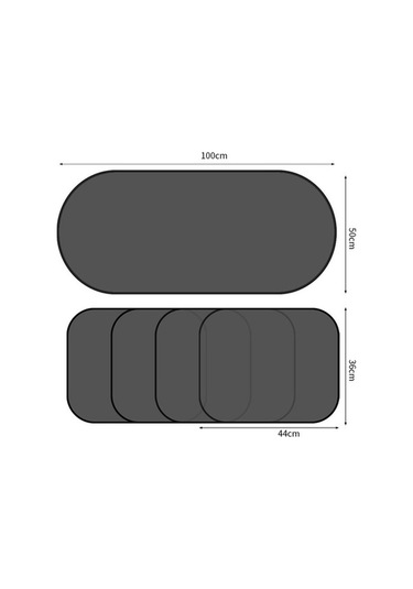 Tongxida Gözeneksiz Vantuz Araba Mesh Siyah Arka Blok+siyah Yan Blok X 4 Siyah Arka Blok+siyah Yan Blok X 4