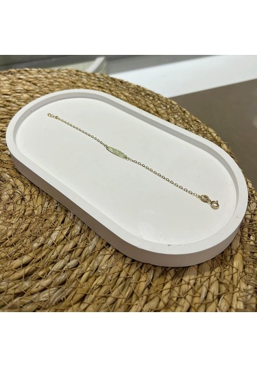 Sade Altın Çocuk Künye İsim Yazılabilir Sarı Altın