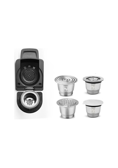 Metabagua Dolce Gusto Pıccoloxs Nespresso Için Yeniden Kullanılabilir Kahve Kapsülü Adaptörü 7wm7k2 Siyah