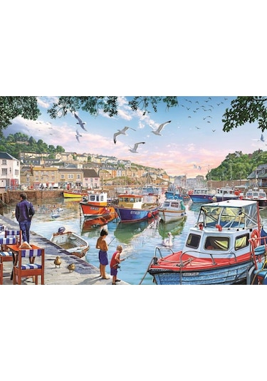 Art 1000 Parça Limandaki Küçük Balıkçılar Puzzle