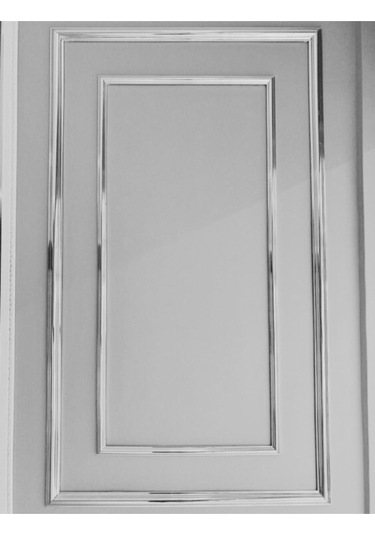 Gümüş Silver Renk Dekoratif Poliiüretan Duvar Çıtası 1 Boy :240 Cm En :2.5 Cm