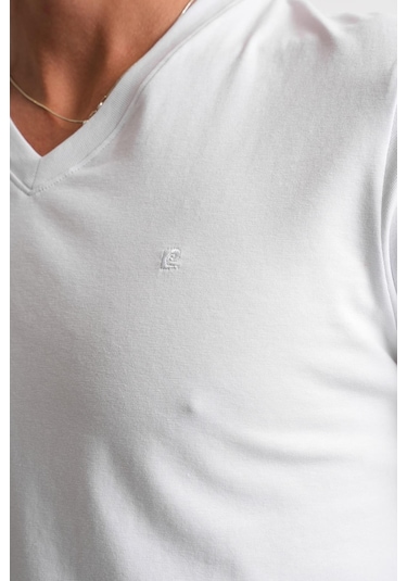 Alexander Gardi V Yaka Basic T-shirt Beyaz