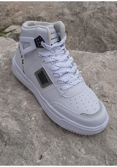 Dunlop 2238-2243 Beyaz, Fuspetli Ortapedik Boğazlı  Basket Spor Ayakkabı AYKSAYAK-000499