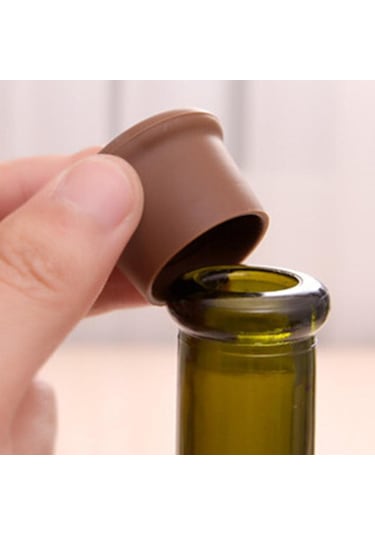 Sarı 1 Adet Şarap Bira Kapağı Şişe Kapağı Ev Mutfak Bar Aracı Silikon Tıpa İçecek Sarı