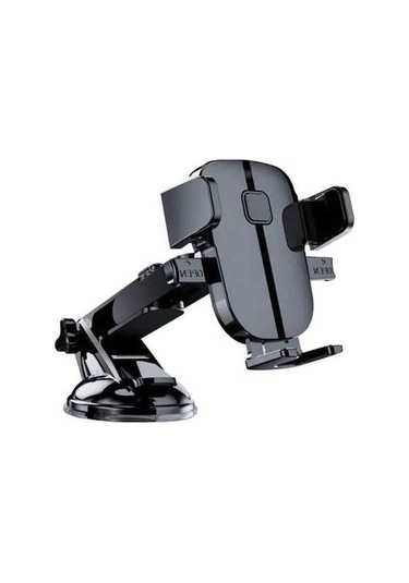 Dancemonkey Araba Teleskopik Tutucu, Vantuzlu Cep Telefonu Tutucu, Uygun Her Model, Koyu Renk, Aracında Kullanım Siyah