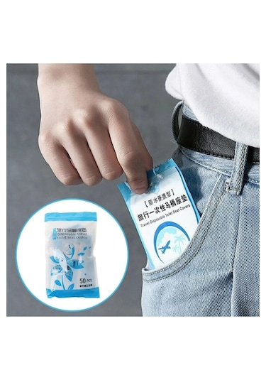 Tineke 50 Adet Tek Kullanımlık Klozet Örtüsü Klozet Poşeti Klozet