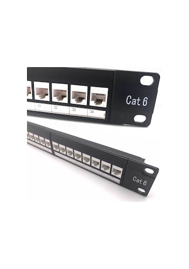 24 Port Cat6 Utp Patch Panel Dolu