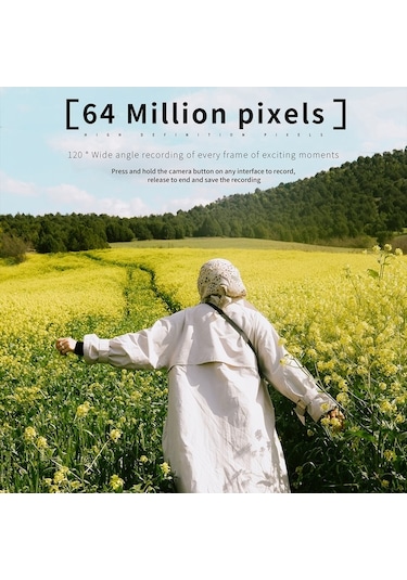 4k Dijital Kamera Wifi Video Kamera 64mp Çift Lens 3 İnç Ips Ekran 16x Sarsıntı Önleyici Dw