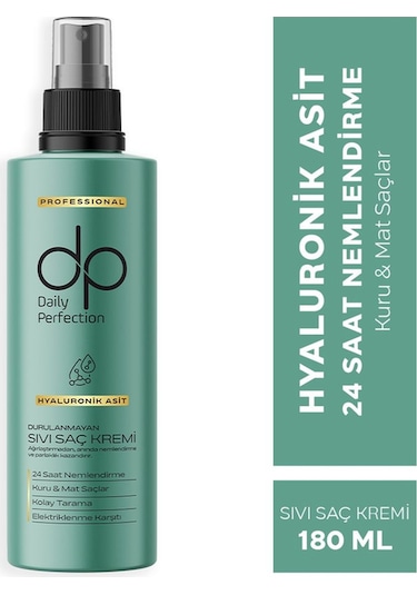 Dp Daily Perfection Hyaluronik Asit Durulanmayan Sıvı Saç Kremi  180 ML