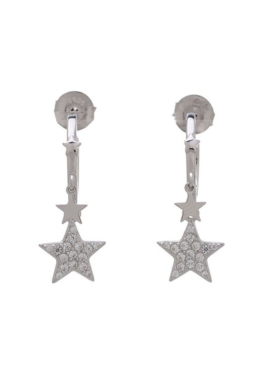 Yıldız Model-2 925 Ayar Gümüş Zirkon Taşlı Kadın Küpe Gümüş