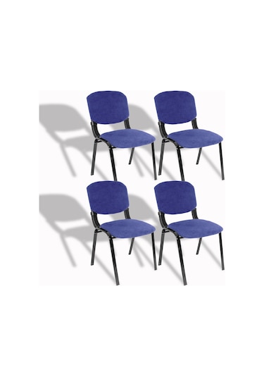Bekleme Sandalyesi Form Kumaş 4 Adet - Lacivert Çok Renkli