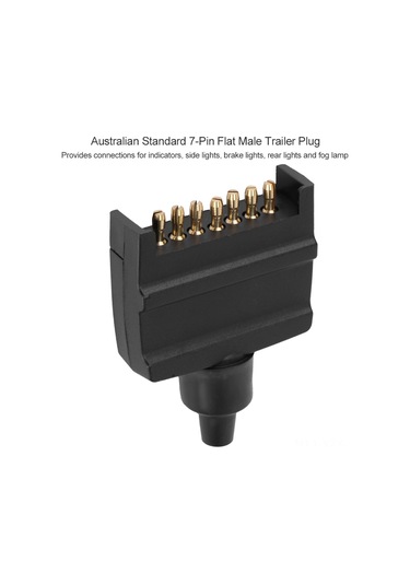 Yaozixa Avustralya Standartı 7-pin Düz Erkek Treyler Plug, Araç Lambaları Bağlantısı, Korozyona Dayanıklı, Abs Malzeme, Kolay Kurulum